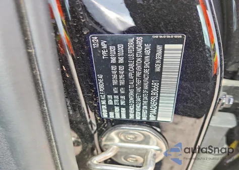 2025 Porsche Macan Base из США, поврежденный, VIN WP1AA2A59SLB06681